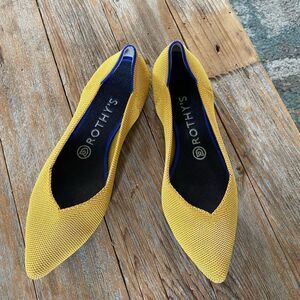 Rothy‘s yellow the Point Flats